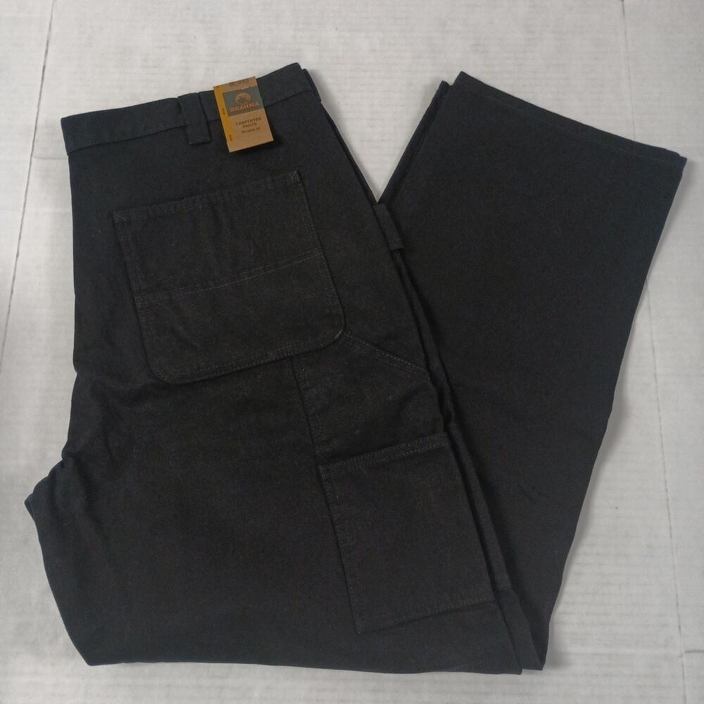 Brahma Work Carpenter Pants‎ Men Size 38x32 Black Relaxed Fit
